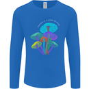 Freedom Is a State of Mind Magic Mushrooms Mens Long Sleeve T-Shirt Royal Blue