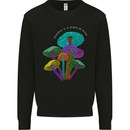 Freedom Is a State of Mind Magic Mushrooms Mens Sweatshirt Jumper Black