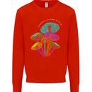 Freedom Is a State of Mind Magic Mushrooms Mens Sweatshirt Jumper Bright Red