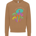 Freedom Is a State of Mind Magic Mushrooms Mens Sweatshirt Jumper Caramel Latte