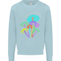 Freedom Is a State of Mind Magic Mushrooms Mens Sweatshirt Jumper Light Blue