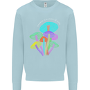 Freedom Is a State of Mind Magic Mushrooms Mens Sweatshirt Jumper Light Blue