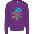 Freedom Is a State of Mind Magic Mushrooms Mens Sweatshirt Jumper Purple