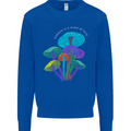 Freedom Is a State of Mind Magic Mushrooms Mens Sweatshirt Jumper Royal Blue