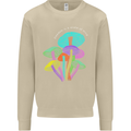Freedom Is a State of Mind Magic Mushrooms Mens Sweatshirt Jumper Sand