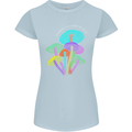 Freedom Is a State of Mind Magic Mushrooms Womens Petite Cut T-Shirt Light Blue