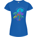 Freedom Is a State of Mind Magic Mushrooms Womens Petite Cut T-Shirt Royal Blue
