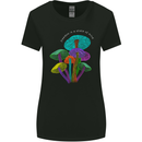 Freedom Is a State of Mind Magic Mushrooms Womens Wider Cut T-Shirt Black