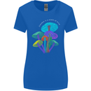 Freedom Is a State of Mind Magic Mushrooms Womens Wider Cut T-Shirt Royal Blue