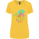 Freedom Is a State of Mind Magic Mushrooms Womens Wider Cut T-Shirt Yellow