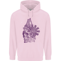 Freedom Machines Skull Childrens Kids Hoodie Light Pink