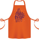 Freedom Machines Skull Cotton Apron 100% Organic Orange