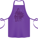 Freedom Machines Skull Cotton Apron 100% Organic Purple