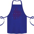 Freedom Machines Skull Cotton Apron 100% Organic Royal Blue