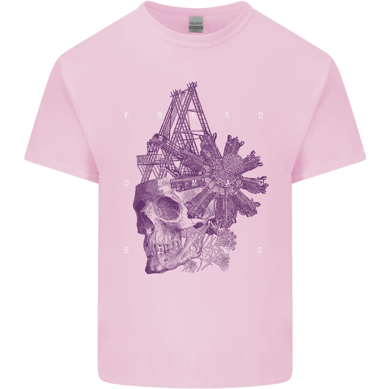 Freedom Machines Skull Kids T-Shirt Childrens Light Pink
