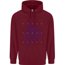 Freedom Machines Skull Mens 80% Cotton Hoodie Maroon