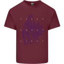 Freedom Machines Skull Mens Cotton T-Shirt Tee Top Maroon