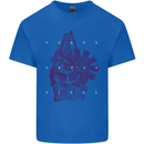 Freedom Machines Skull Mens Cotton T-Shirt Tee Top Royal Blue