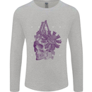 Freedom Machines Skull Mens Long Sleeve T-Shirt Sports Grey