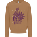 Freedom Machines Skull Mens Sweatshirt Jumper Caramel Latte