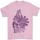 Freedom Machines Skull Mens T-Shirt Cotton Gildan Light Pink