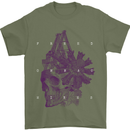 Freedom Machines Skull Mens T-Shirt Cotton Gildan Military Green