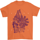 Freedom Machines Skull Mens T-Shirt Cotton Gildan Orange