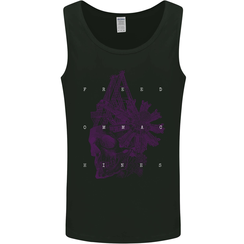Freedom Machines Skull Mens Vest Tank Top Black
