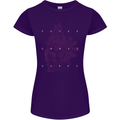 Freedom Machines Skull Womens Petite Cut T-Shirt Purple
