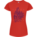Freedom Machines Skull Womens Petite Cut T-Shirt Red