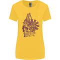Freedom Machines Skull Womens Wider Cut T-Shirt Yellow