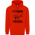 Freedom Parachute Regiment Para 1 2 3 4 10 Childrens Kids Hoodie Bright Red