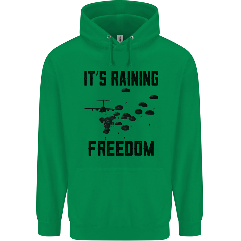 Freedom Parachute Regiment Para 1 2 3 4 10 Childrens Kids Hoodie Irish Green