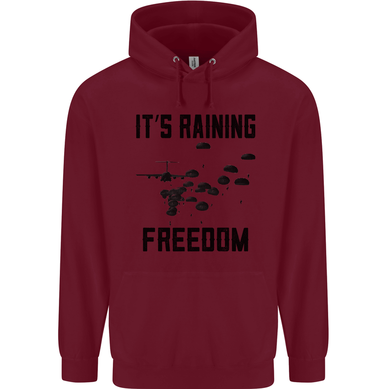 Freedom Parachute Regiment Para 1 2 3 4 10 Childrens Kids Hoodie Maroon