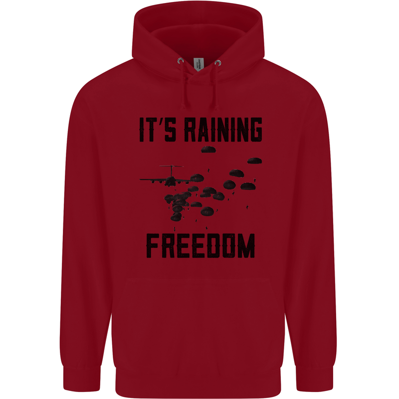 Freedom Parachute Regiment Para 1 2 3 4 10 Childrens Kids Hoodie Red