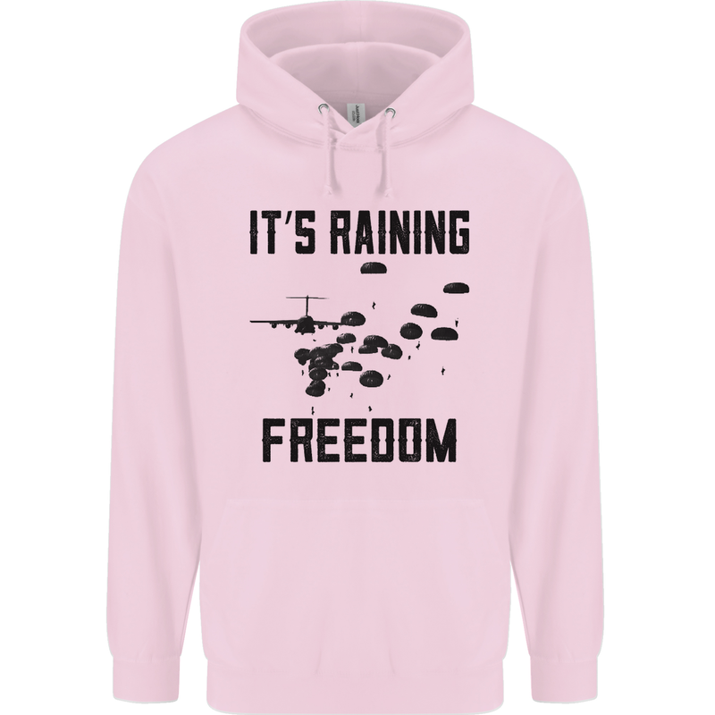 Freedom Parachute Regiment Para 1 2 3 4 10 Mens 80% Cotton Hoodie Light Pink
