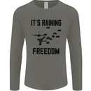 Freedom Parachute Regiment Para 1 2 3 4 10 Mens Long Sleeve T-Shirt Charcoal