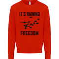 Freedom Parachute Regiment Para 1 2 3 4 10 Mens Sweatshirt Jumper Bright Red