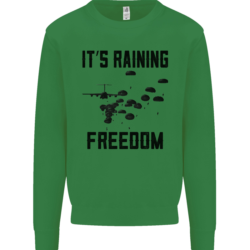 Freedom Parachute Regiment Para 1 2 3 4 10 Mens Sweatshirt Jumper Irish Green