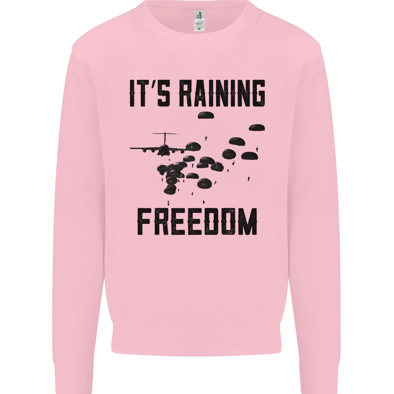Freedom Parachute Regiment Para 1 2 3 4 10 Mens Sweatshirt Jumper Light Pink