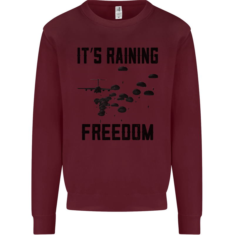 Freedom Parachute Regiment Para 1 2 3 4 10 Mens Sweatshirt Jumper Maroon