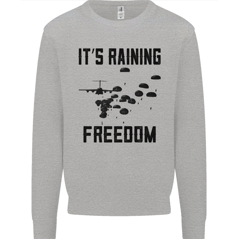 Freedom Parachute Regiment Para 1 2 3 4 10 Mens Sweatshirt Jumper Sports Grey
