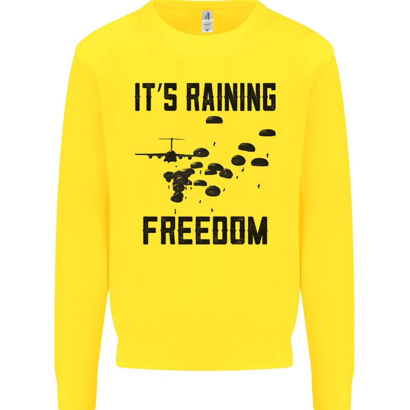 Freedom Parachute Regiment Para 1 2 3 4 10 Mens Sweatshirt Jumper Yellow