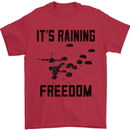 Freedom Parachute Regiment Para 1 2 3 4 10 Mens T-Shirt Cotton Gildan Red