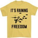 Freedom Parachute Regiment Para 1 2 3 4 10 Mens T-Shirt Cotton Gildan Yellow