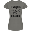Freedom Parachute Regiment Para 1 2 3 4 10 Womens Petite Cut T-Shirt Charcoal
