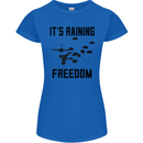Freedom Parachute Regiment Para 1 2 3 4 10 Womens Petite Cut T-Shirt Royal Blue
