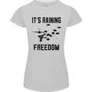 Freedom Parachute Regiment Para 1 2 3 4 10 Womens Petite Cut T-Shirt Sports Grey