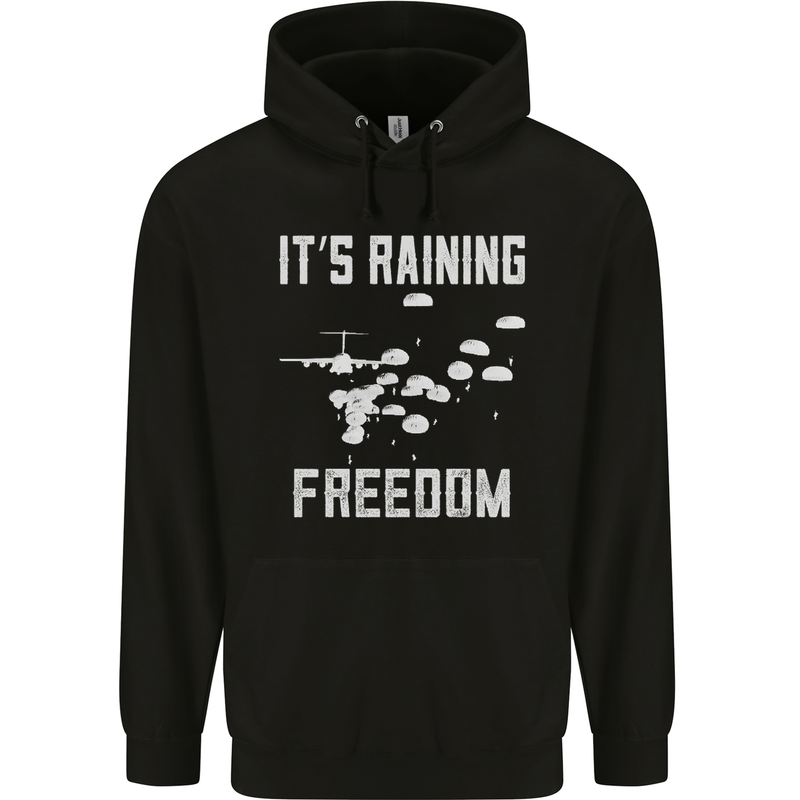 Freedom Parachute Regiment Para 1 2 3 4 SAS Mens 80% Cotton Hoodie Black