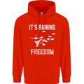 Freedom Parachute Regiment Para 1 2 3 4 SAS Mens 80% Cotton Hoodie Bright Red